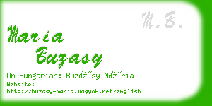 maria buzasy business card